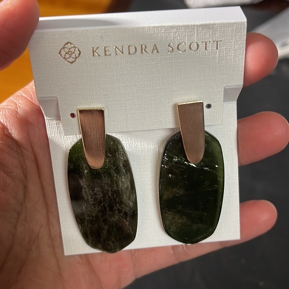 Kendra Scott Aragon Sage Mica&14K Gold Plated Drop Earrings NWT - Picture 10 of 12